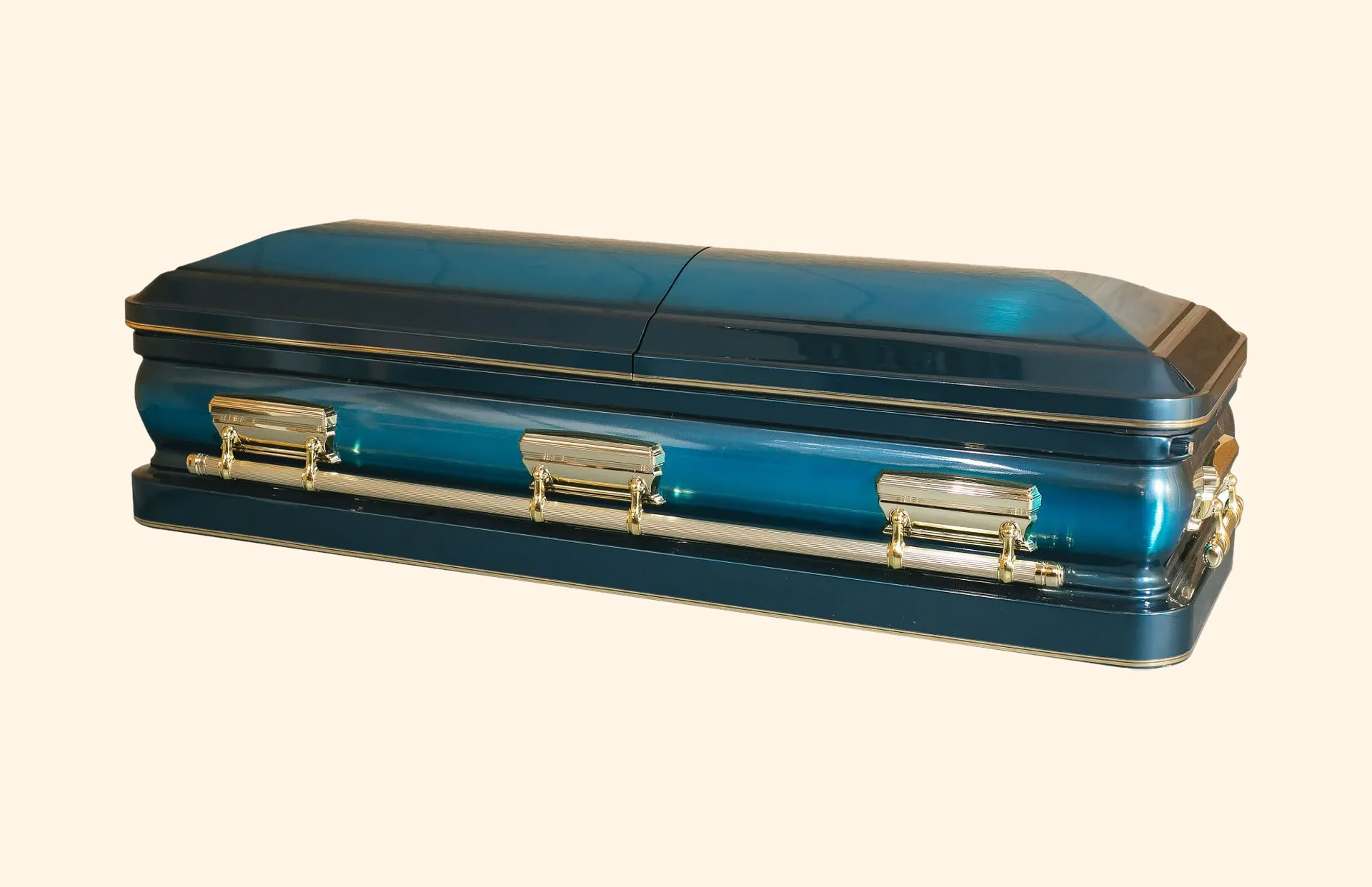 Royal Blue metallic American casket